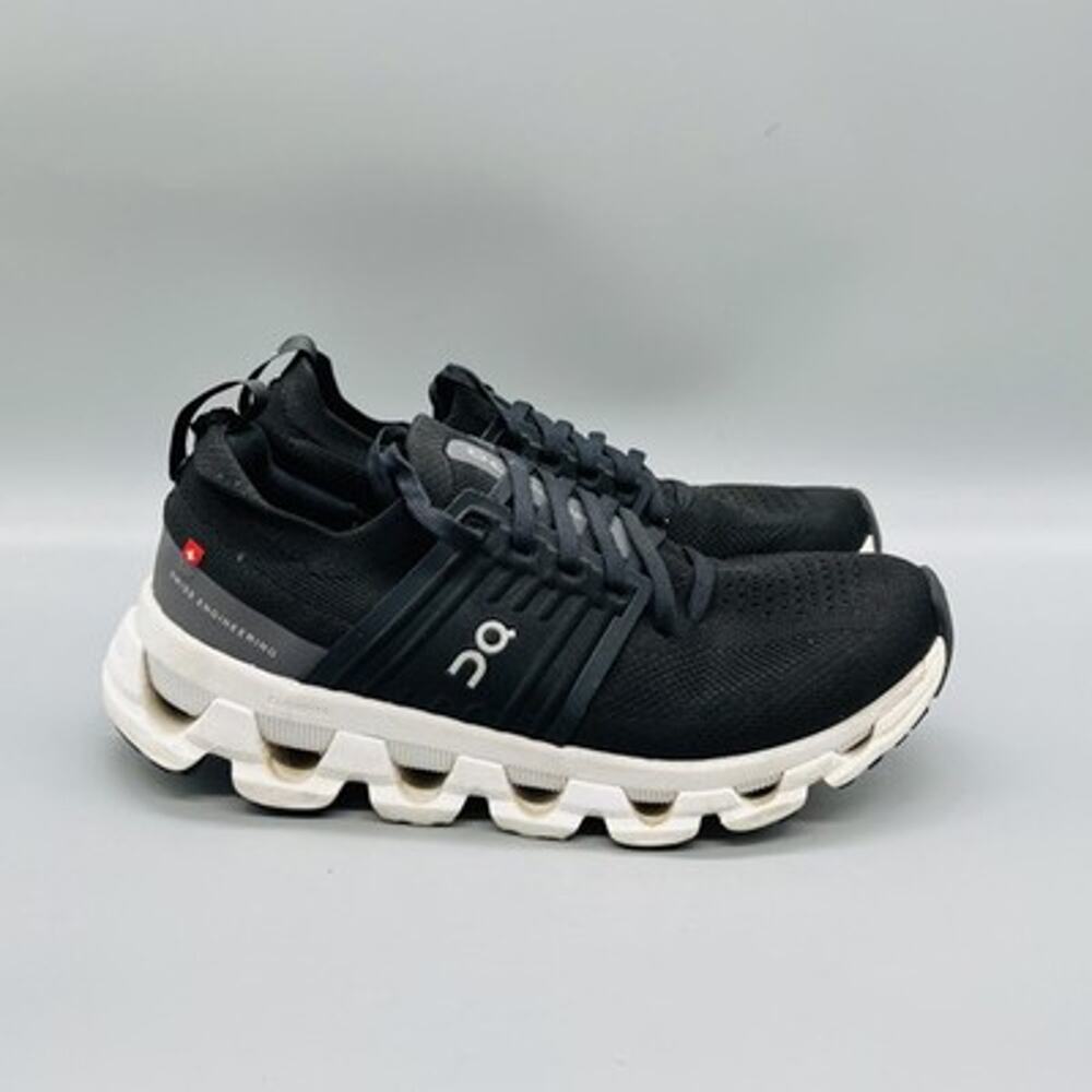On Shoes Womens 7 Black Mesh Cloudswift CloudTec Road Running Sneakers Comfort
